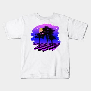 Eighties VHS Palm Trees Kids T-Shirt